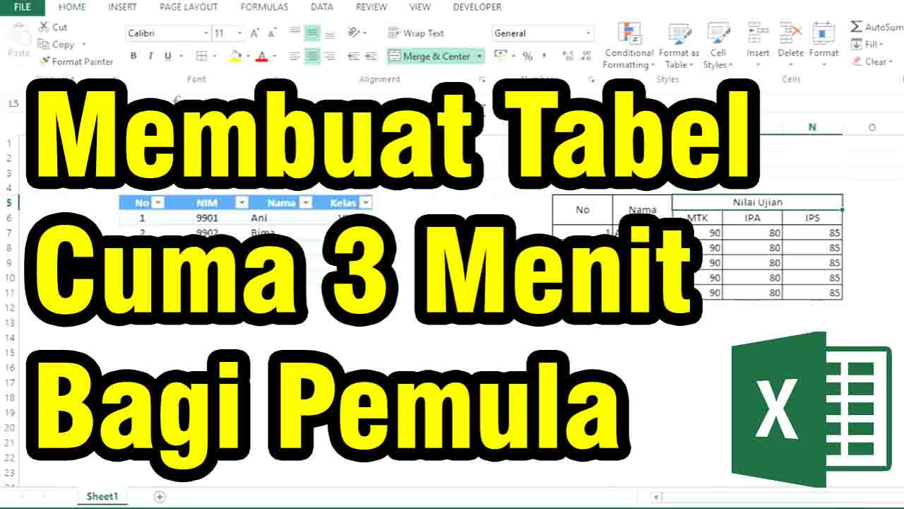 Begini Cara Membuat Tabel di Microsoft Excel Dengan Mudah Bagi Pemula