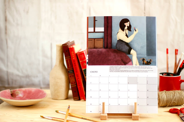 Calendario de pared o sombremesa para 2017 con planificador mensual - 2017 illustrated wall or desk calendar with monthly planners Calendario de pared o sombremesa para 2017 con planificador mensual - 2017 illustrated wall or desk calendar with monthly planners