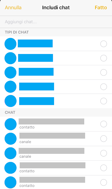 Telegram Includi Chat