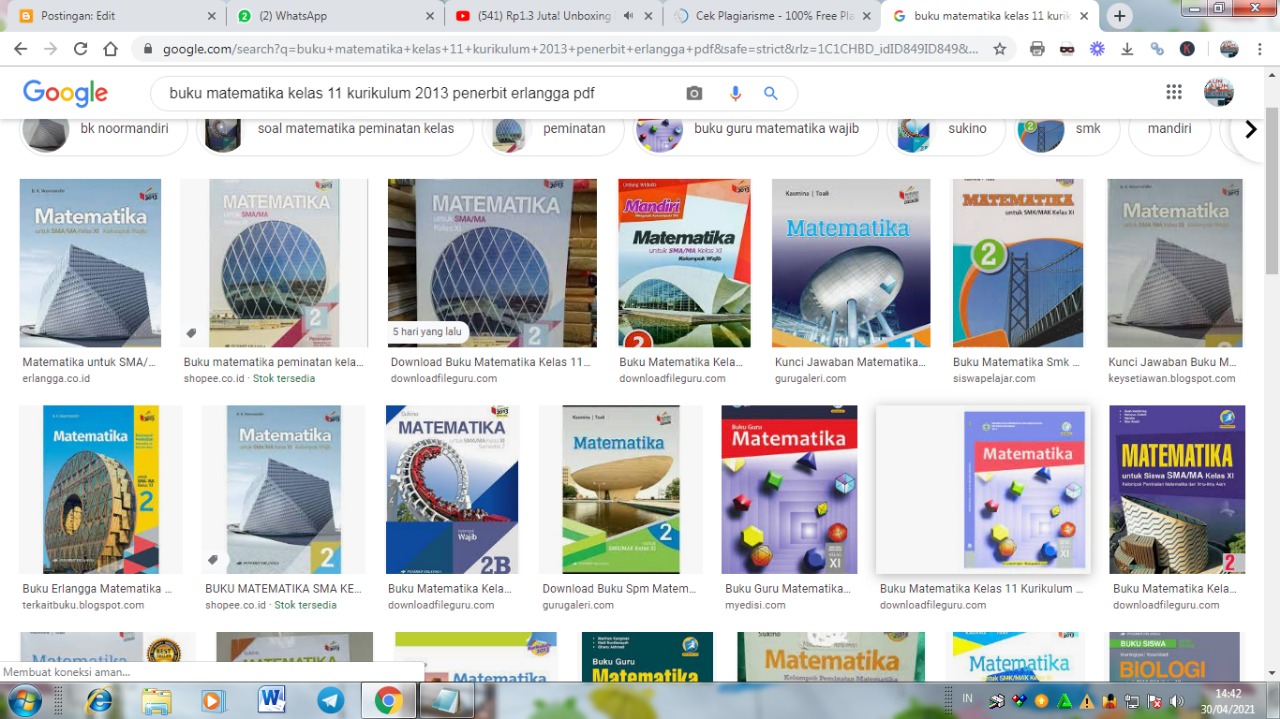 Download Buku Matematika Kelas 11 Kurikulum 2013 Revisi 2019 Triprofik Com