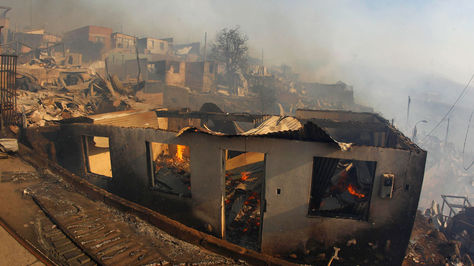 viviendas quemadas
