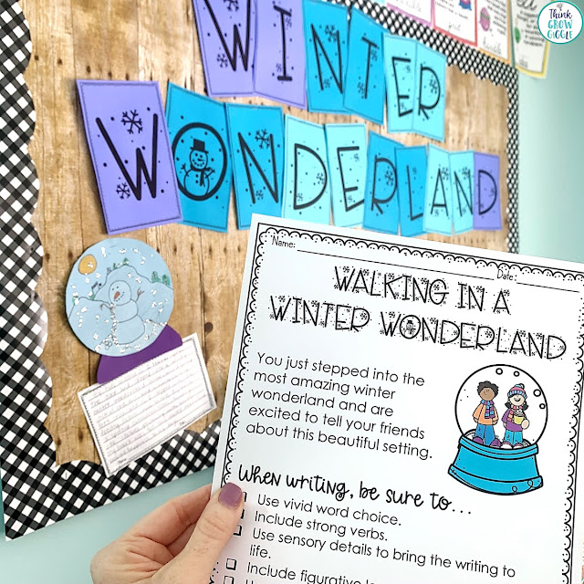 snow globe writing project and ideas for upper elementary