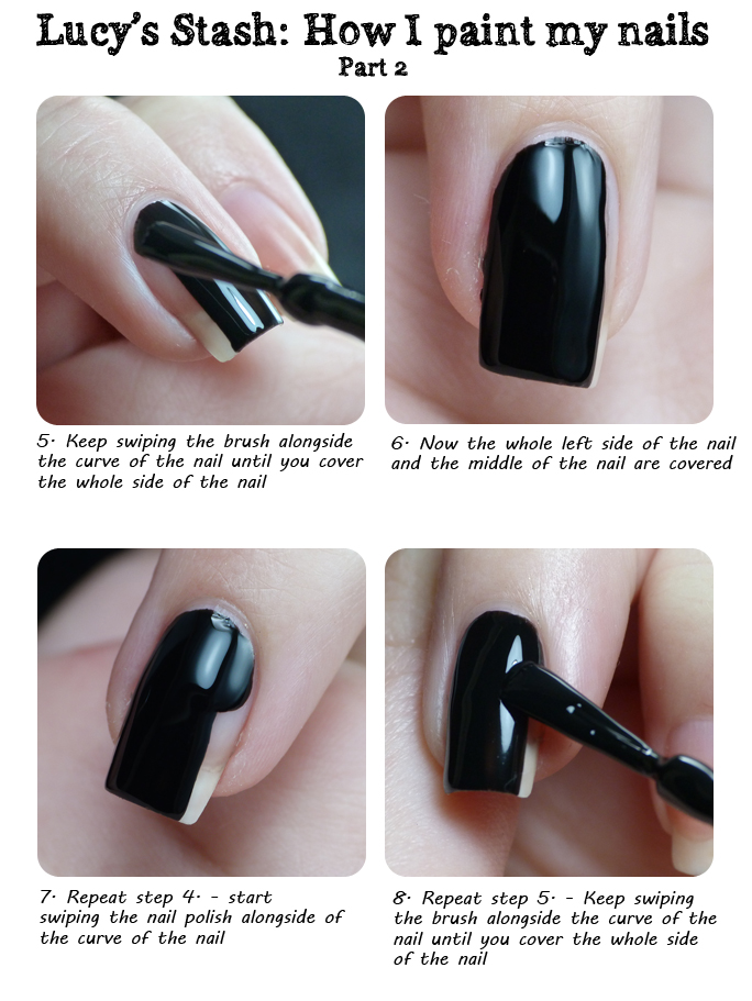 Lucy's Stash How I paint my nails Picture and video tutorial includin my cleanup routine