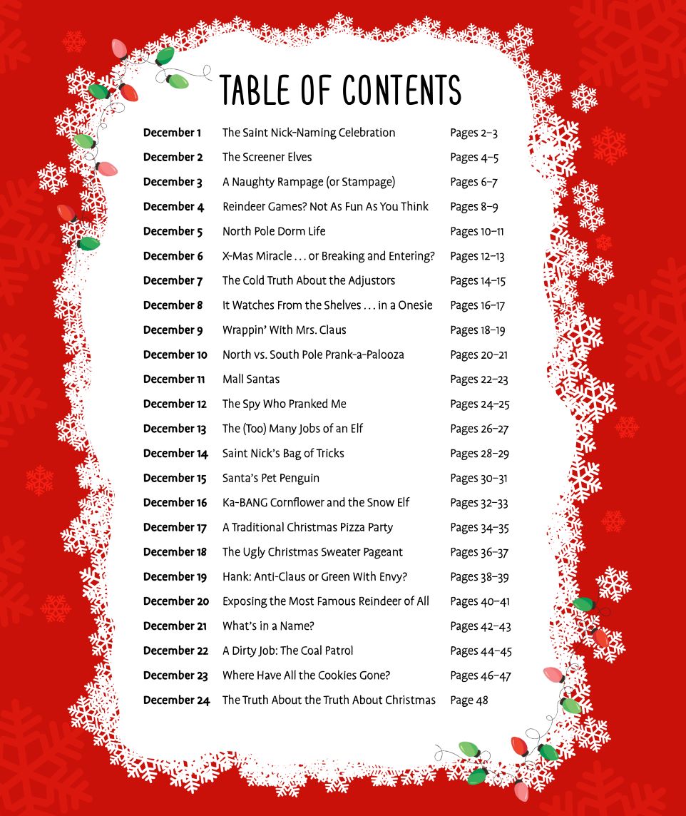 The X-Mas Files book table of contents