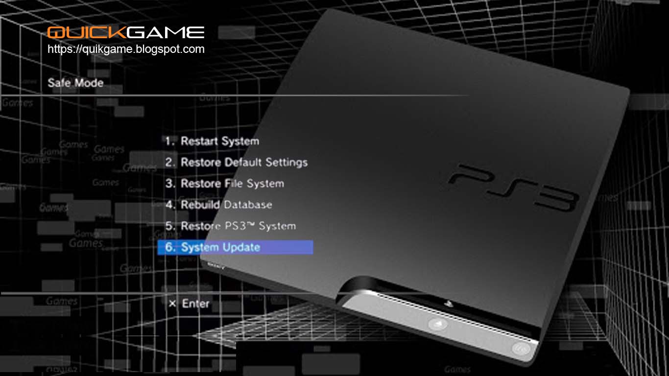 Quick game Cara Masuk ke Safe Mode pada Semua Type PS3