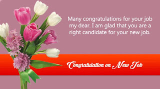 congratulation for the new job