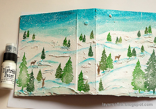 Layers of ink - December Daily Journal Tutorial by Anna-Karin Evaldsson. With Simon Says Stamp Forest Scenery stamp set.