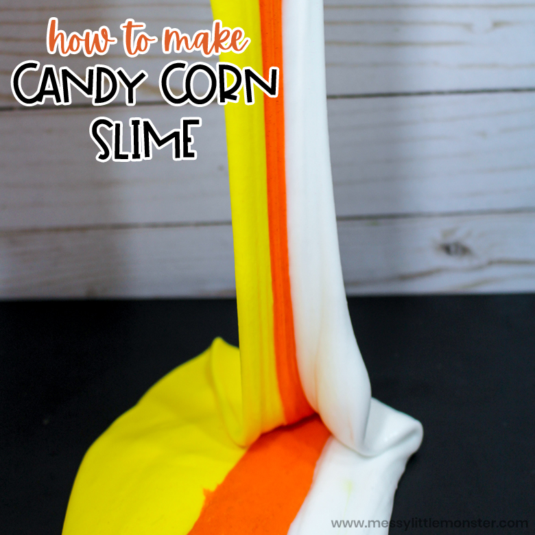 How to make candy corn slime Messy Little Monster
