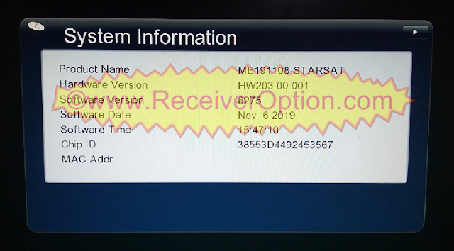 GX6605S STARSAT PRO SOFTWARE NEW UPDATE