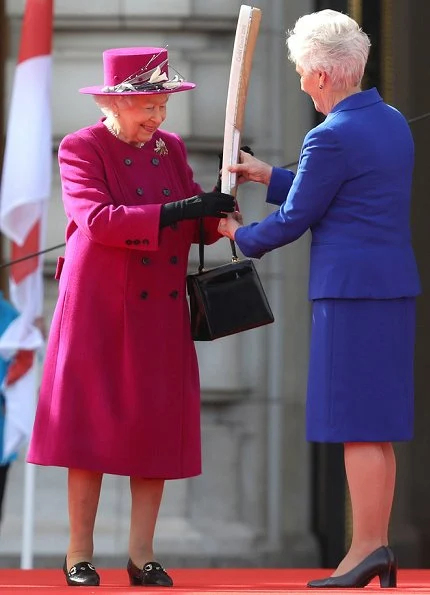 Queen Elizabeth II attended the launch of The Queen's Baton Relay for the XXI Commonwealth Games at Buckingham Palace