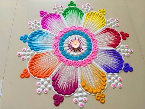 simple and easy rangoli designs with dots for home