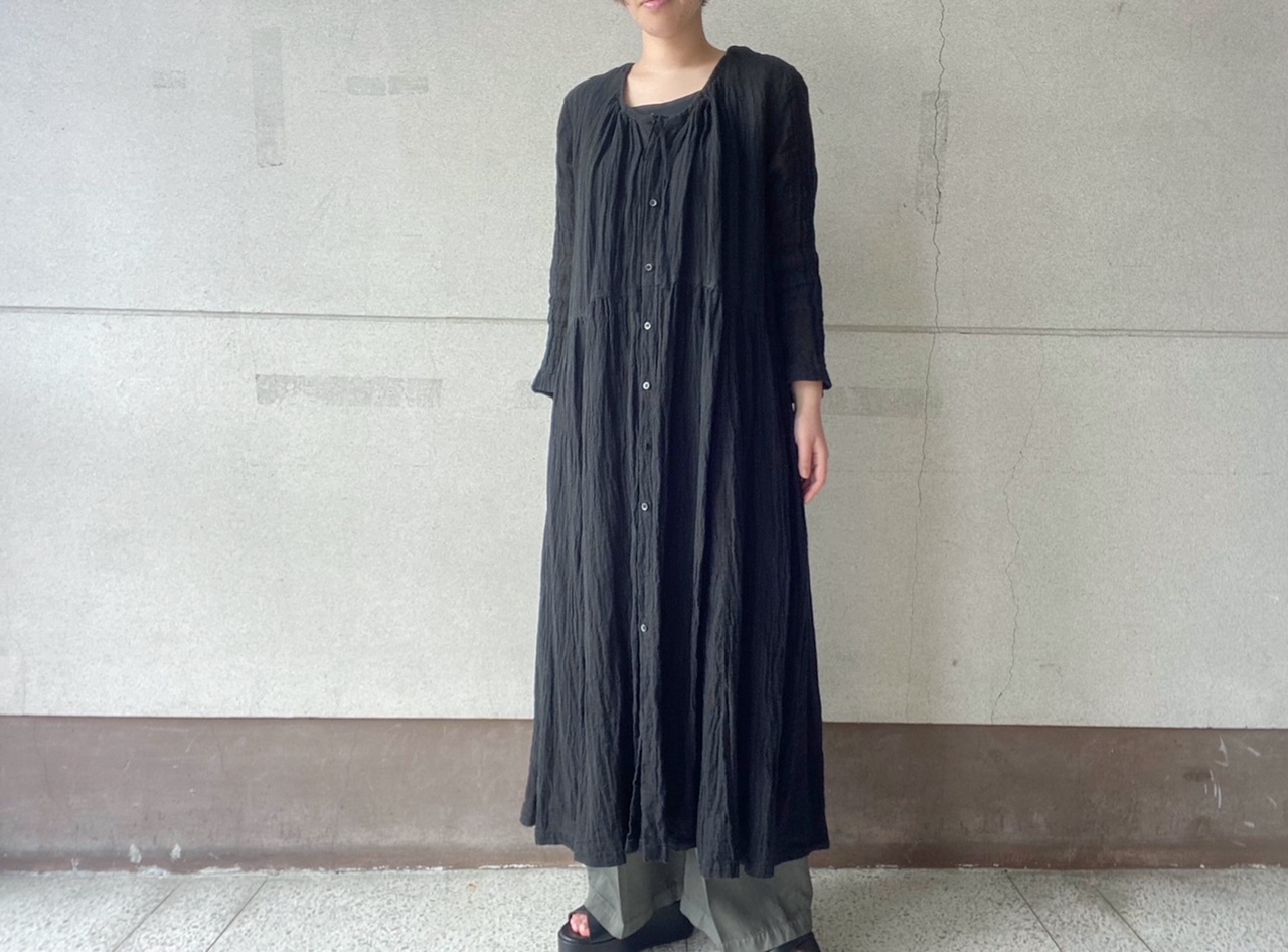 Pas de Calais パドカレ 60リネンワンピース 再入荷》1/60リネンナチュラルフロー ワンピース | pas de calais