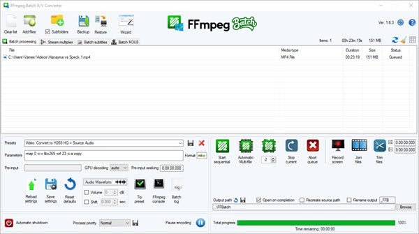 Convertitore A/V batch FFmpeg