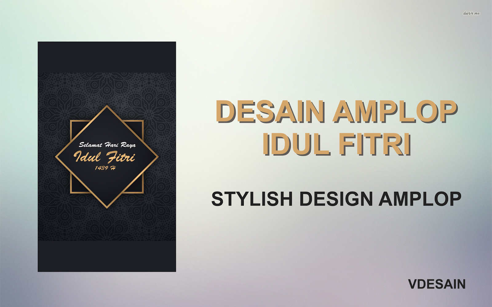 Contoh Desain Amplop Hari Raya Idul Fitri Elegan Vektor Format Coreldraw Desain Free