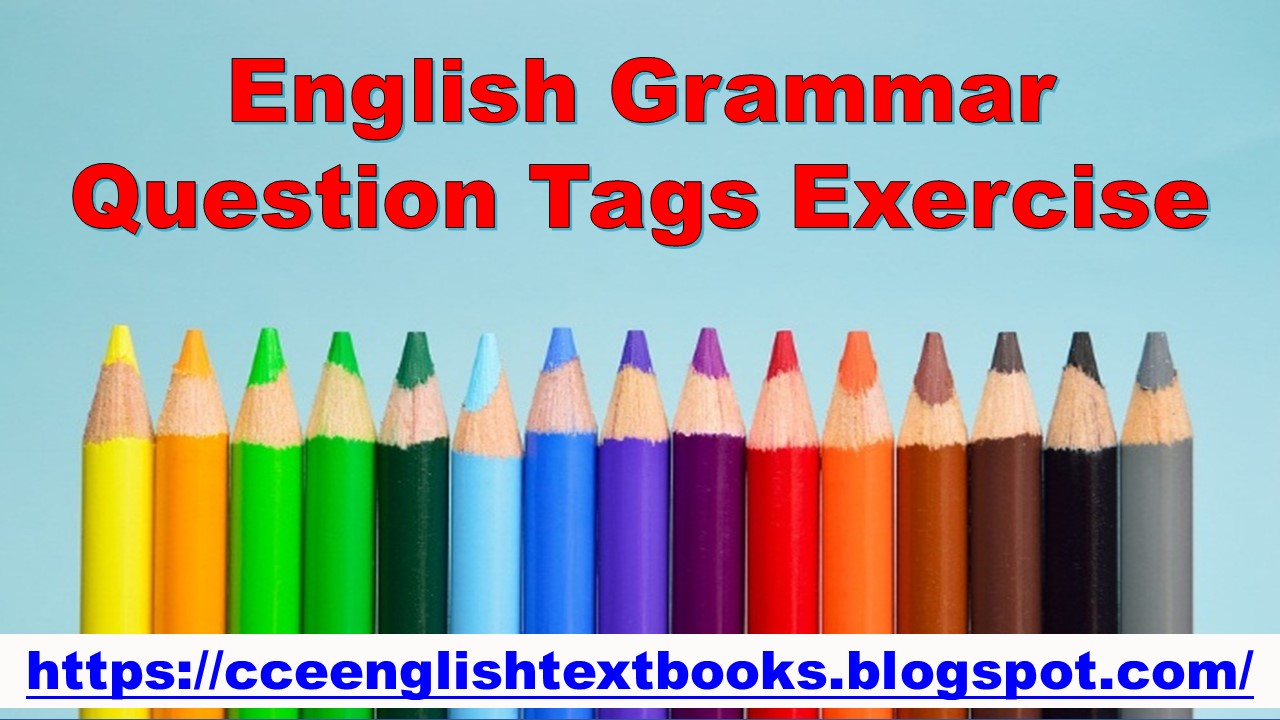 English Grammar Question Tags Exercise | Question Tags Worksheet