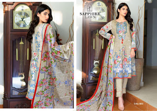 Sapphire Lawn Pakistani Dress Wholesale Price