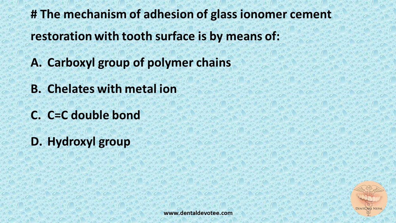Dentosphere World of Dentistry Mechanism of adhesion of glass