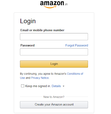 Amazon Associate Login page
