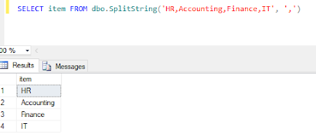 sql comma separated delimited