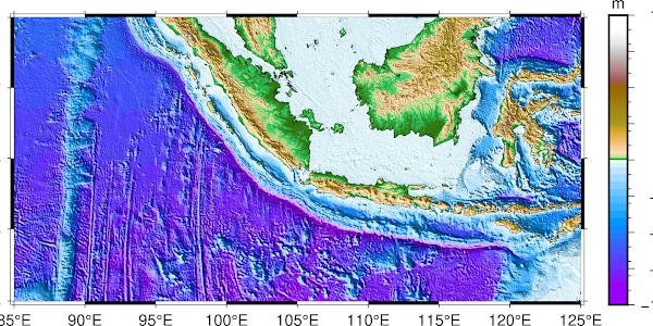 First plot using GMT: A topographic map