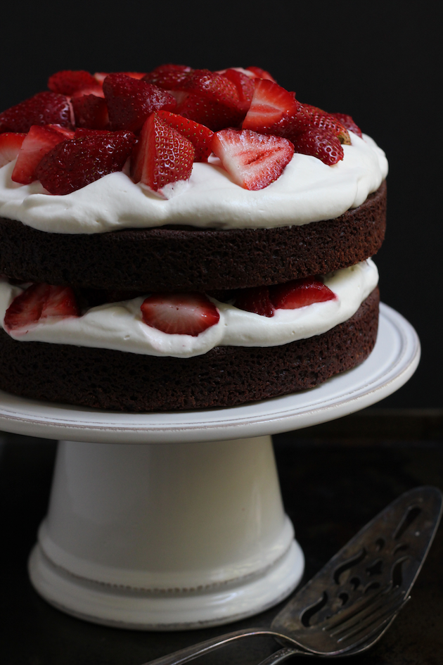 Strawberry Brownie Cake | Savor Home
