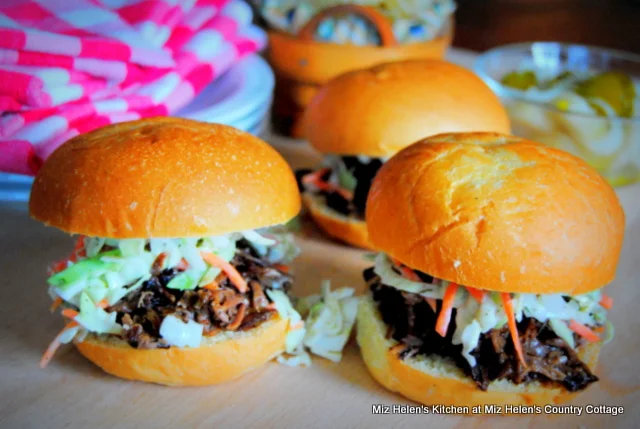 Slow Cooker Raspberry Chipotle Beef Sliders at Miz Helen's Country Cottage