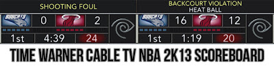 NBA 2K13 Time Warner Cable TV Scoreboard Mod v2.0