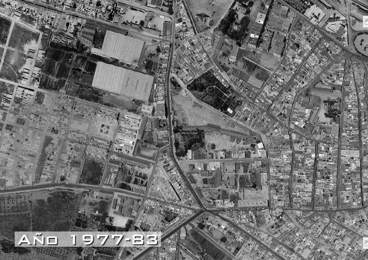 Vista aérea de Dos Hermanas año 1977-78