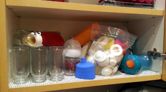Creating an Organized & Pretty, Happy Home!: {five minute friday} Organizing  Sippy Cups & Water Bottles