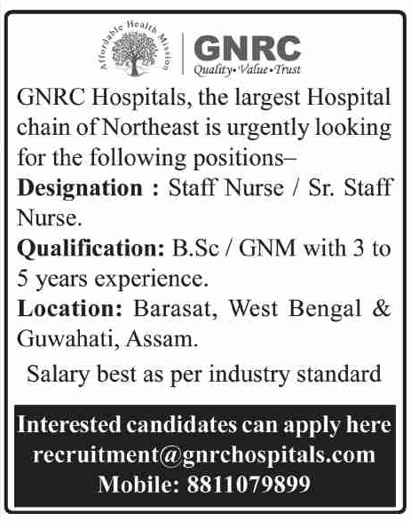 GNRC Hospitals Ltd Recruitment 2020: 