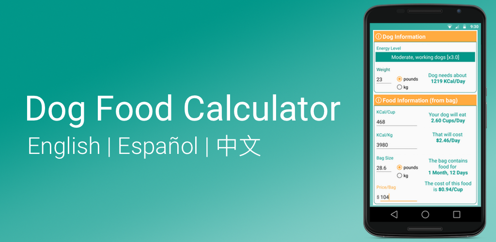 Seang Kuan blog Android App "Dog Food Calculator"