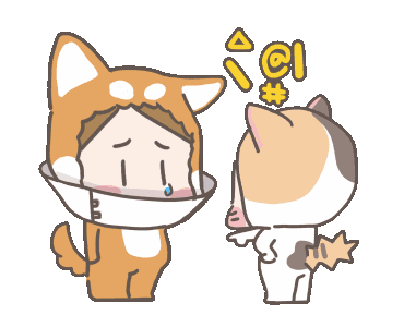 LINE Official Stickers - CHUCHUMEI: Cat and Dog Example with GIF Animation