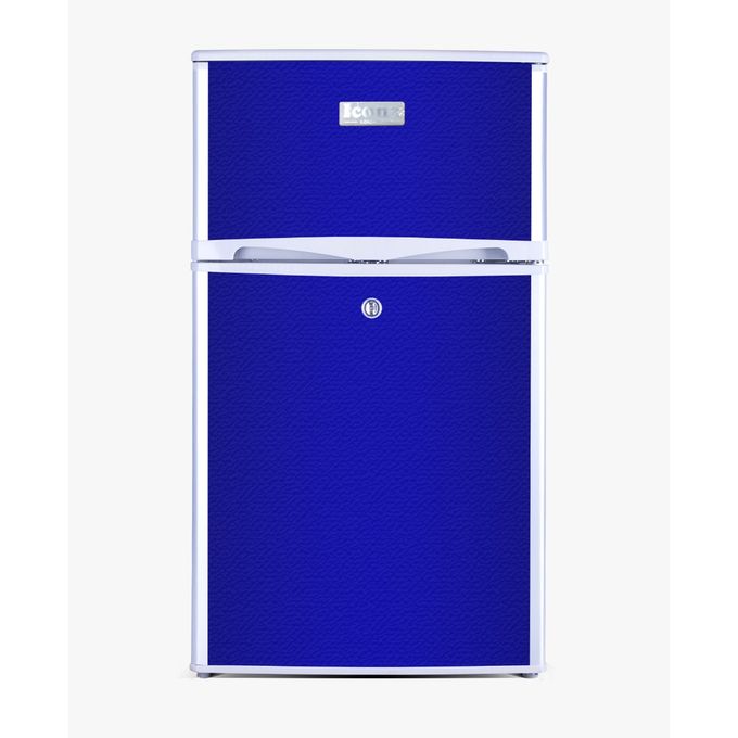Blue ICONA ILRF-1100DD A Double Door Refrigerator - 86 Litres 