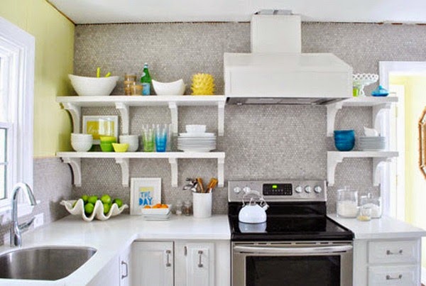 How to place the shelves in the kitchen