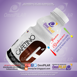 Cafetino complemento nutricional termogénico de Omnilife para bajar de peso.  Información, pedido y contacto con Juan Galeano - Centro de Negocios OmniPILAR.