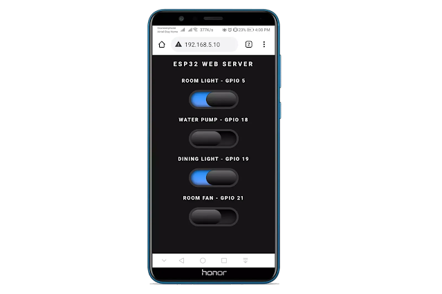 Using ESP32 Web Server Control Multiple Relays