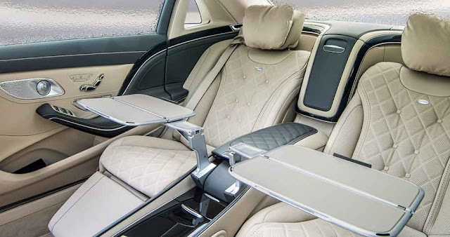 Băng sau Mercedes Maybach S650 2018 thiết kế rộng rãi,thoải mái với đầy đủ các tiện ích