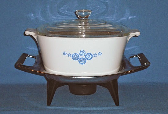 Corning Ware Pyroceram Cornflower Blue 10 Cup Percolator Coffee Pot