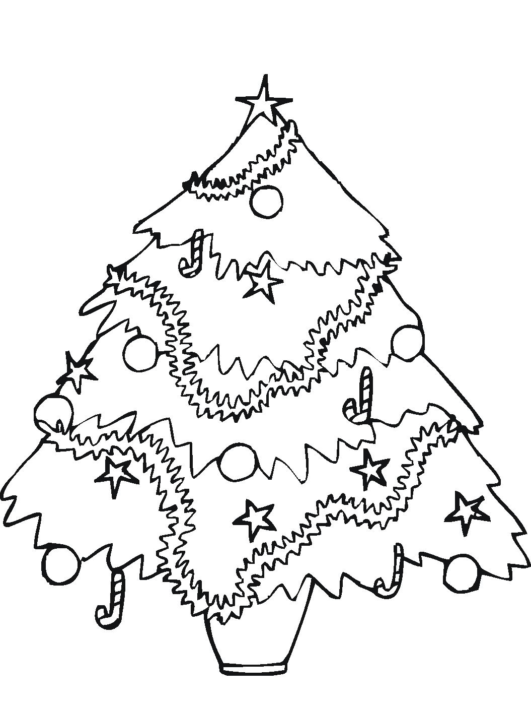 christmas tree clipart to color - photo #11