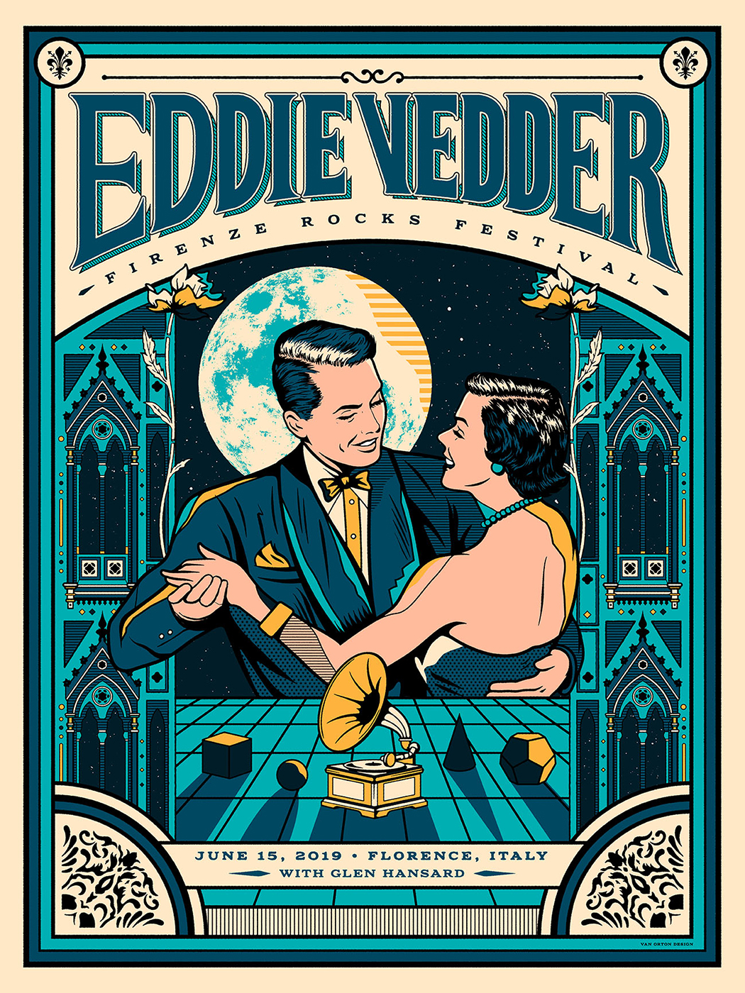 Inside The Rock Poster Frame Blog Eddie Vedder Florence Poster By Van Orton Design Release 