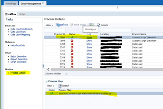 FDMEE: System Maintenance Tasks: Maintain FDMEE Data Tables