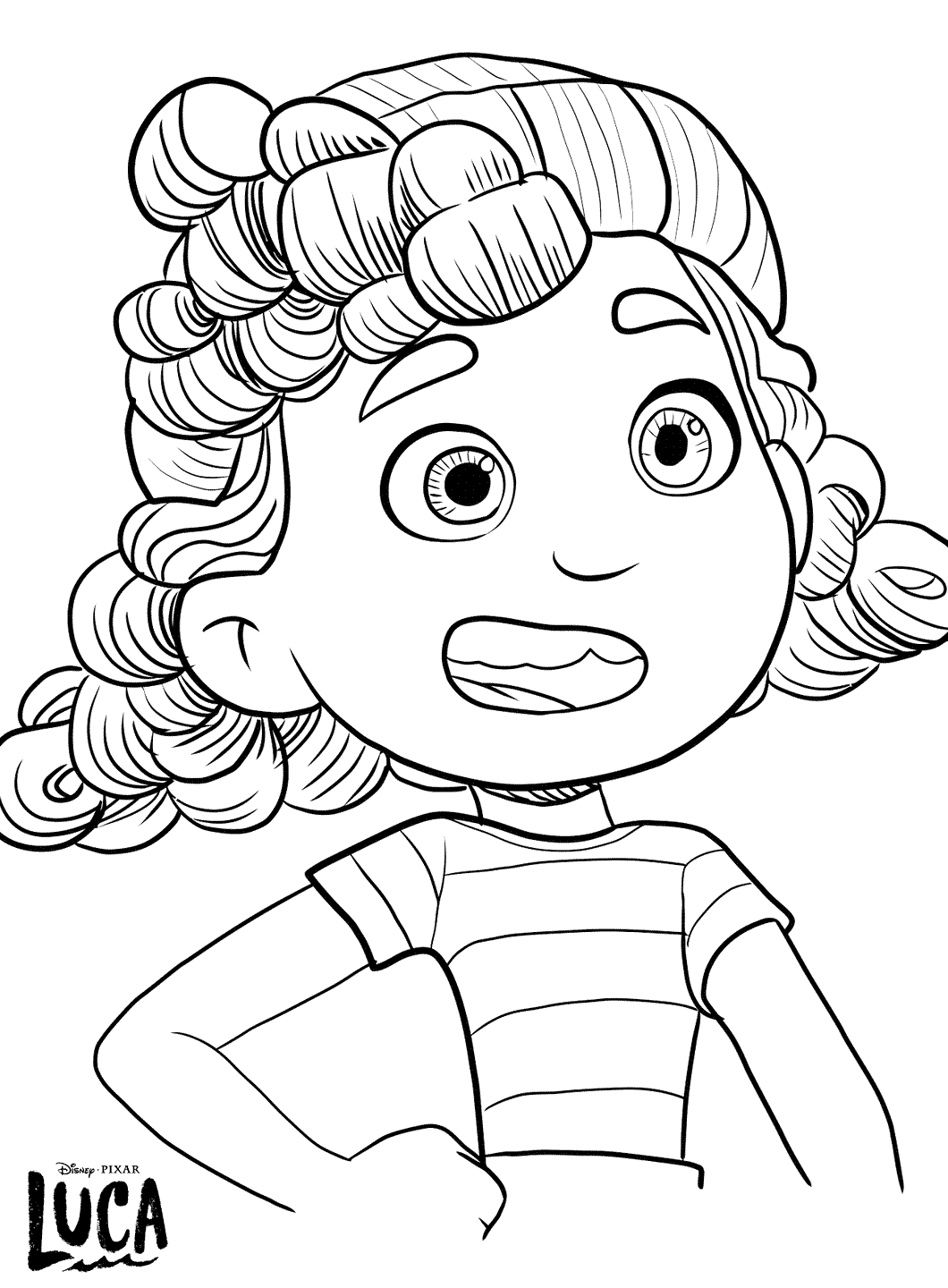 Desenho de Luca, o filme da Disney Pixar para colorir