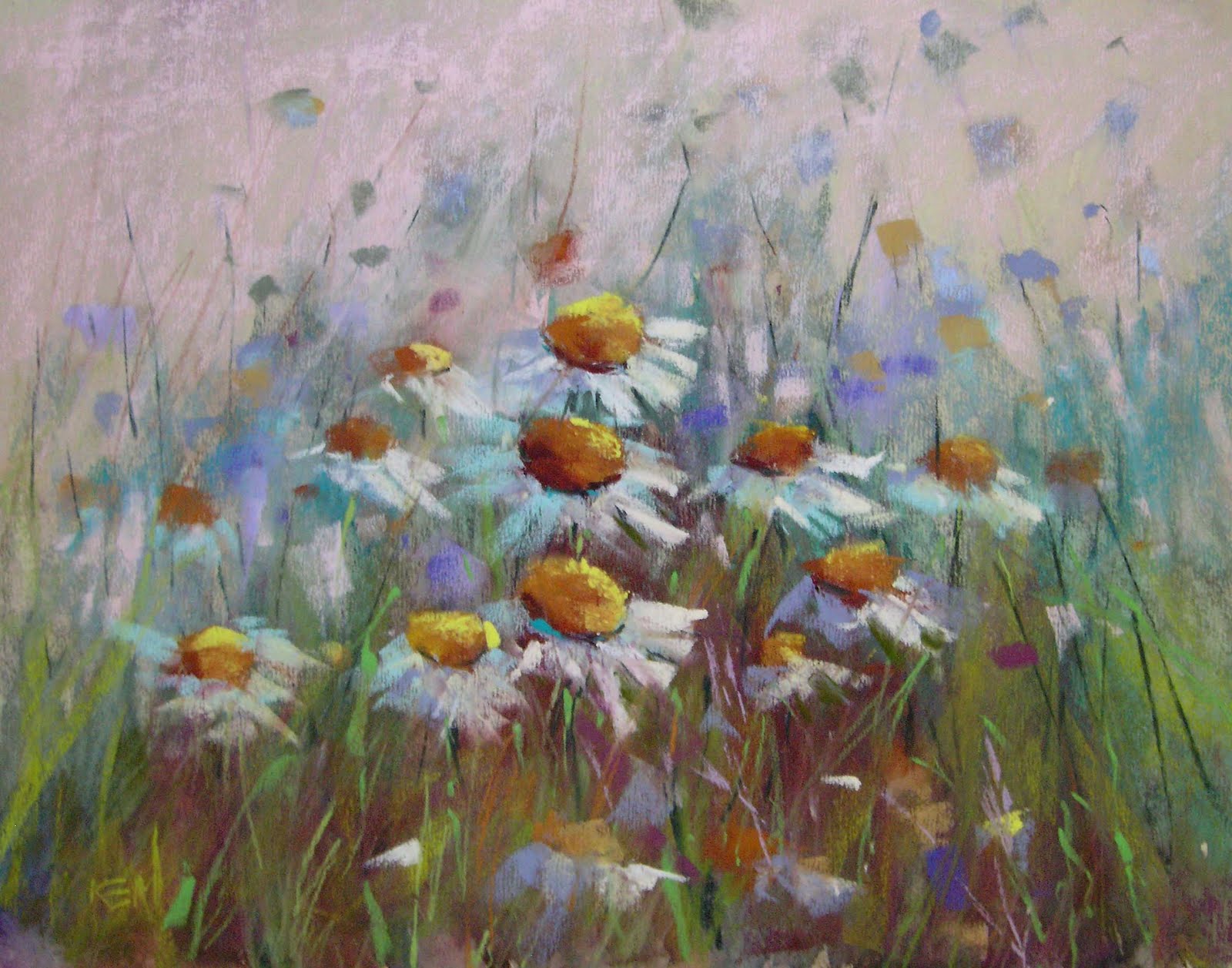 Painting My World: Nantucket Daisies...my latest wildflower painting