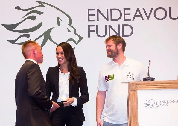 Prince Harry and his fiancee Meghan Markle attended Endeavour Fund award ceremony held at Goldsmiths’ Hall in London. Meghan wore black blazer suit