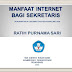 Contoh Slide Presentasi "Manfaat Internet Bagi Sekretaris" - oleh Ratih Purnama Sari