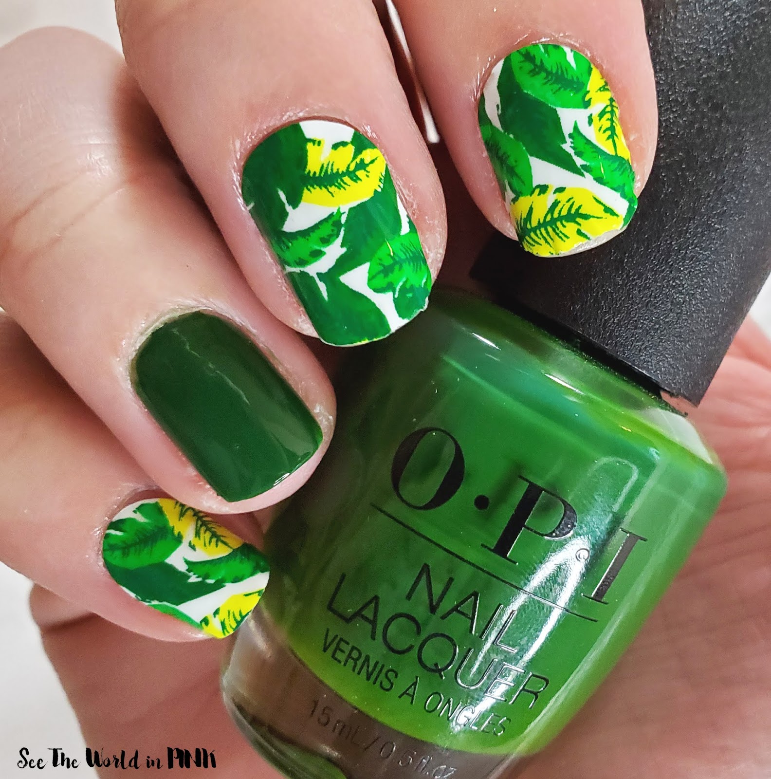 Manicure Monday - Green and Leafy Nails