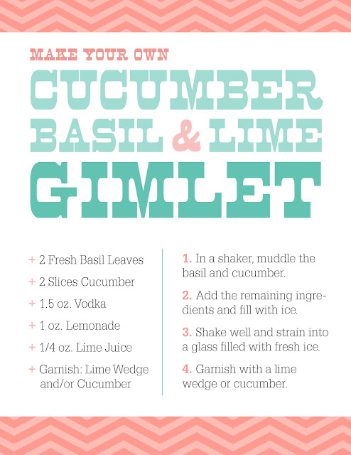 FREEBIES  //  CUCUMBER, BASIL &#038; LIME GIMLET &#8211; PRINTABLE DRINK TENT, Oh So Lovely Blog