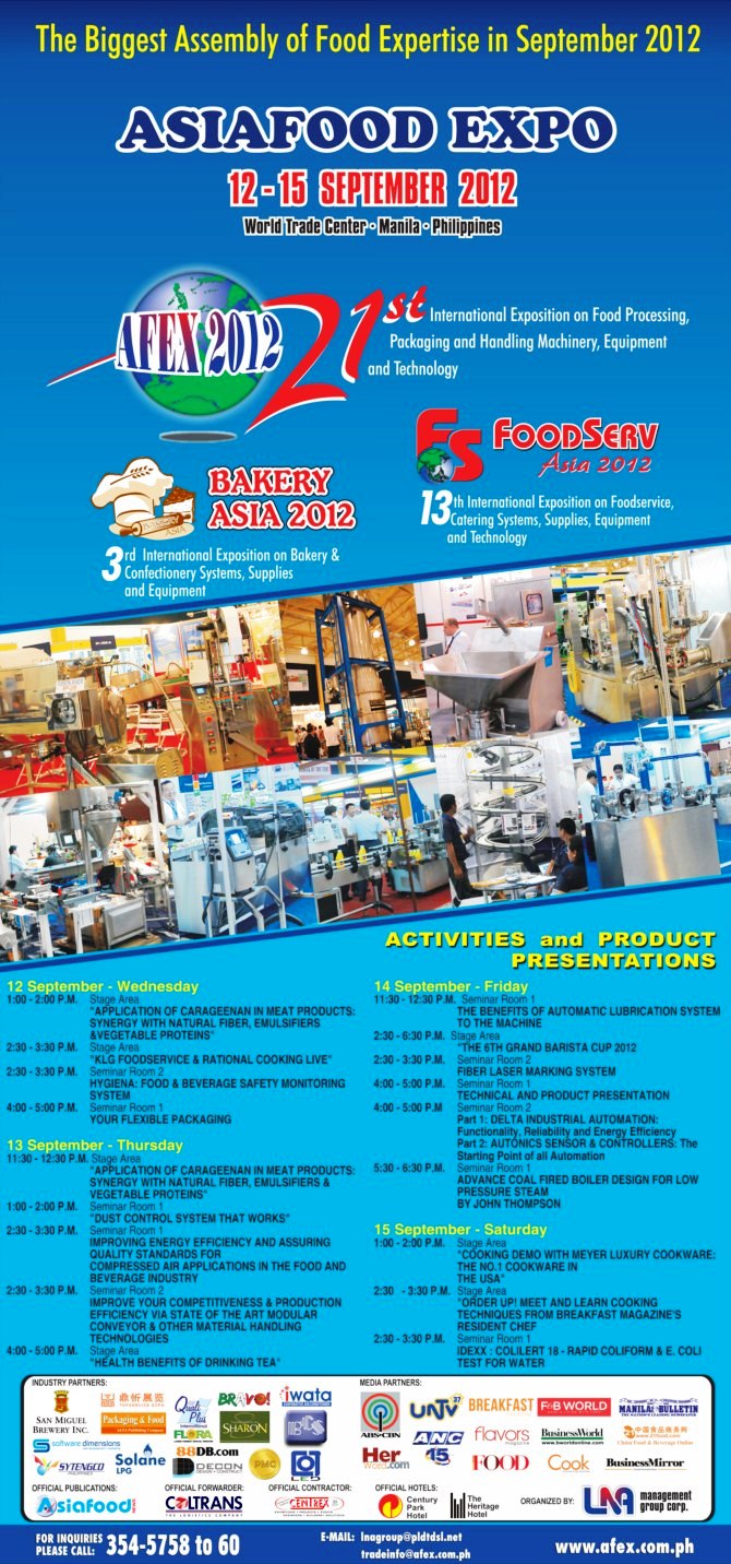 Manila Shopper Asia Food Expo (AFEX) 2012 World Trade Center