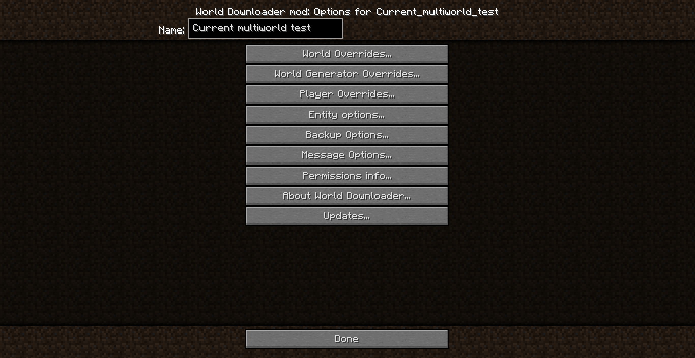 WORLD DOWNLOADER MOD CREA BACKUPS DE TUS CONSTRUCCIONES EN SERVERS