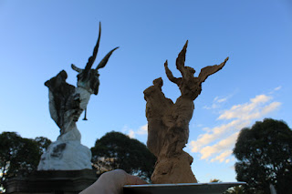 clay model by artist Jane Bennett of the Dixson Monument in Rookwood Necropolis